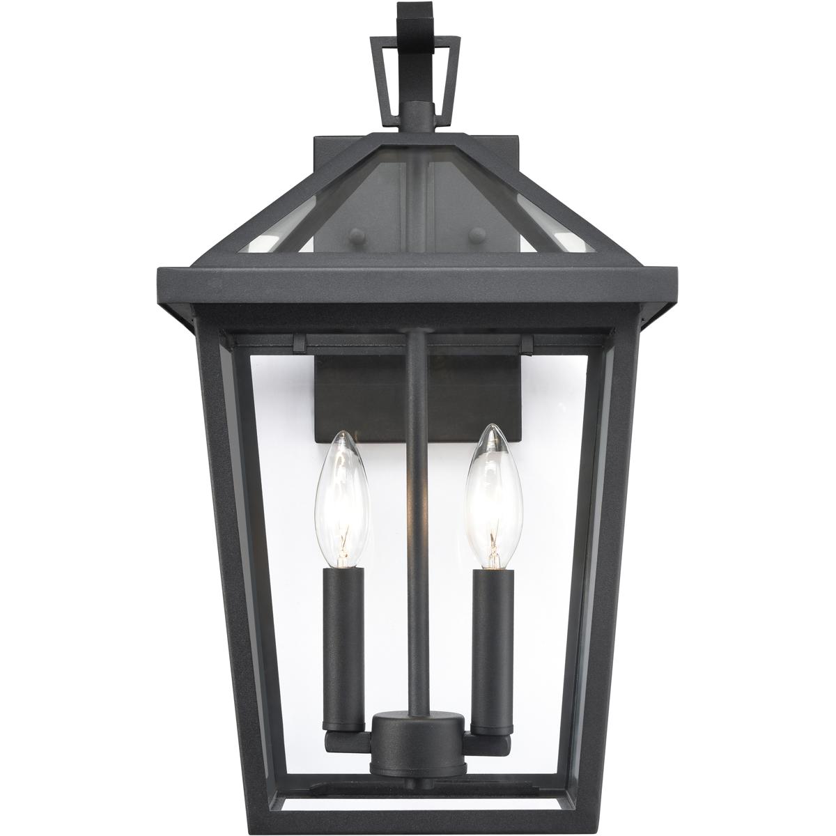 Millennium Lighting 92202-TBK Mensun 2 Light 17.5 inch Textured Black Outdoor Wall Sconce